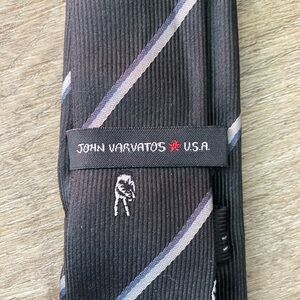 John Varvatos Charcoal Pinstripe Tie